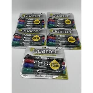 Quartet Liquid Ink Dry-Erase Markers 5 Pack Lot
